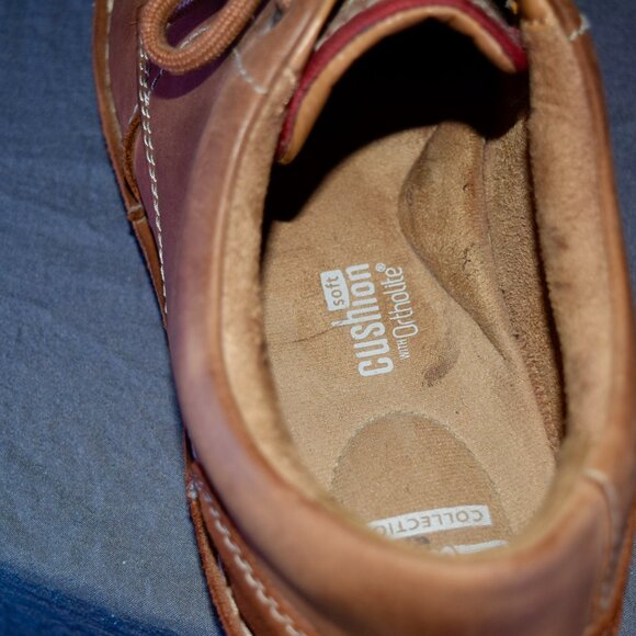 Clarks Men's 9.5 Brown Leather Edgewick Plain Derby Casual Shoes - Picture 5 of 7